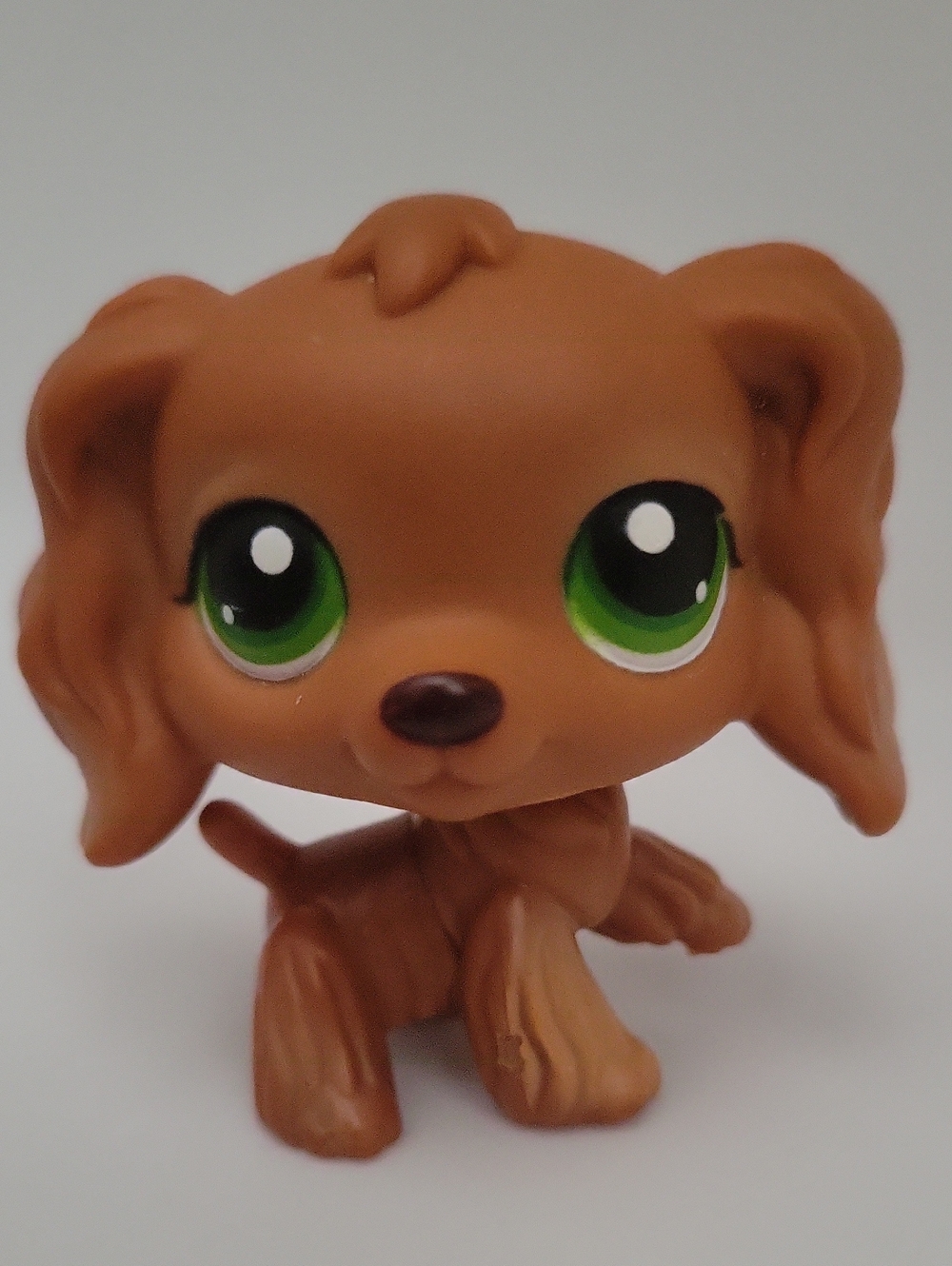 Littlest Pet Shop LPS Cocker Spaniel #252 Brown w/Green Eyes Target Exclusive